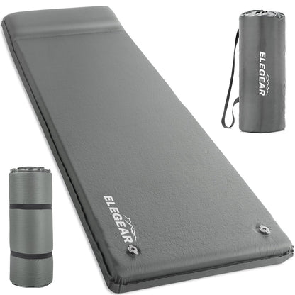 Self-Inflating Memory Foam Camping Sleeping Pad with Pillow & Insulated Design