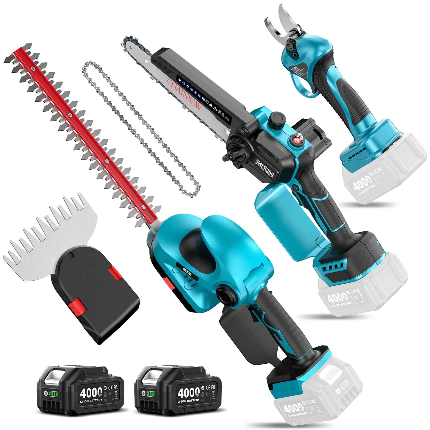 Cordless Mini Chainsaw for Outdoor Cutting & Garden Work