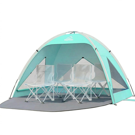 Beach Sun Shelter Tent with UPF 50+ UV Protection & Ventilated Mesh Windows