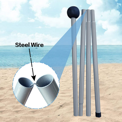 Beach Tent Beach Canopy Beach Shade Extra Windproof Rope Stable Sun Protection Easy Set up