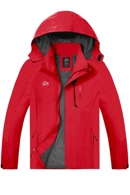 Men’s Waterproof Hooded Rain Jacket with Lightweight Windproof Design
