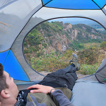 Lightweight Waterproof 2–4 Person Camping Tent with Double Layer & Dual Doors
