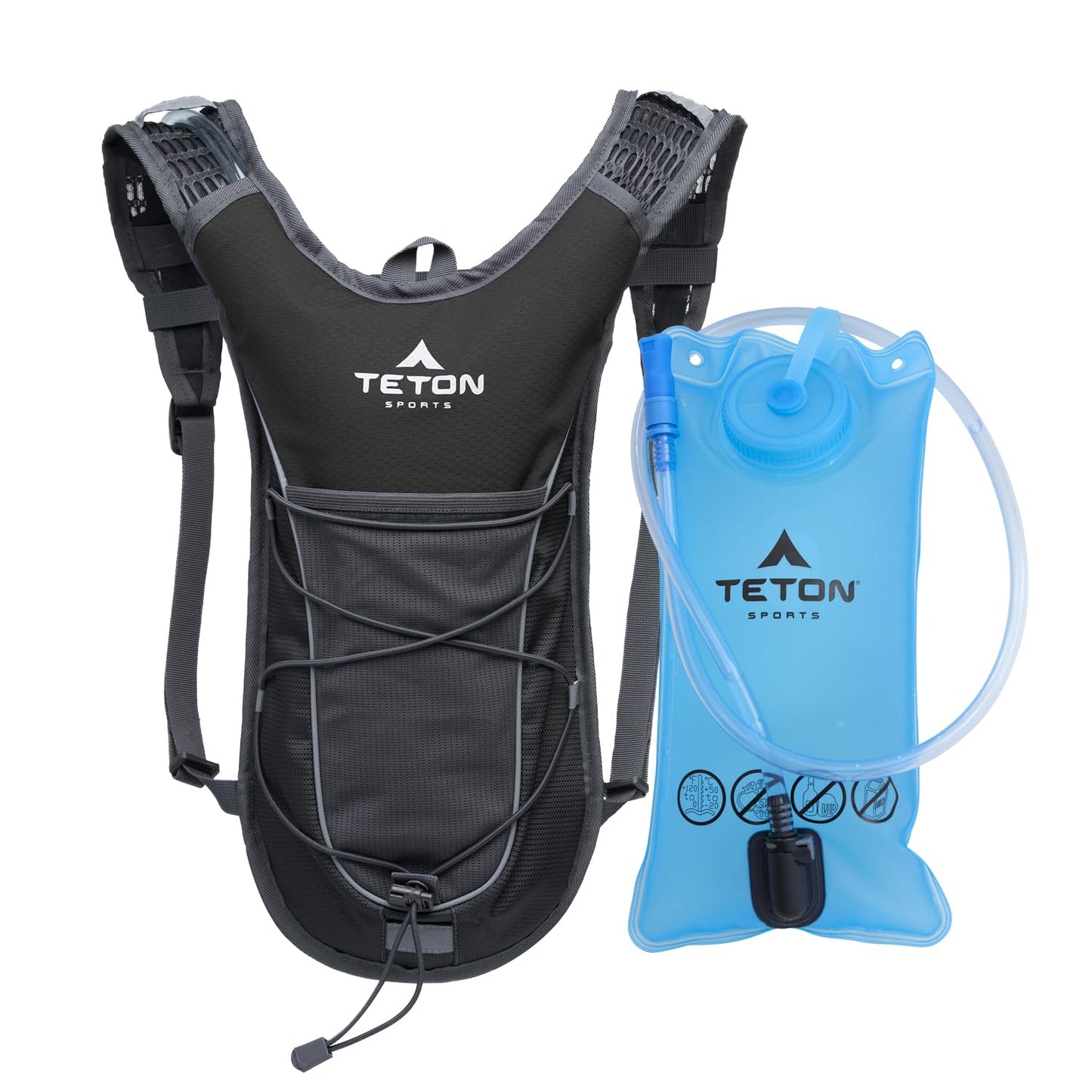 Lightweight Hydration Backpack with Water Bladder & Rain Cover for Outdoor Sports