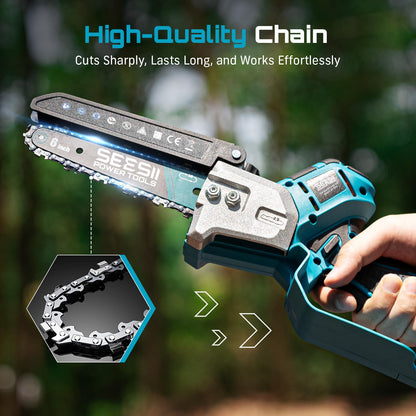 Cordless Mini Chainsaw for Outdoor Cutting & Garden Work