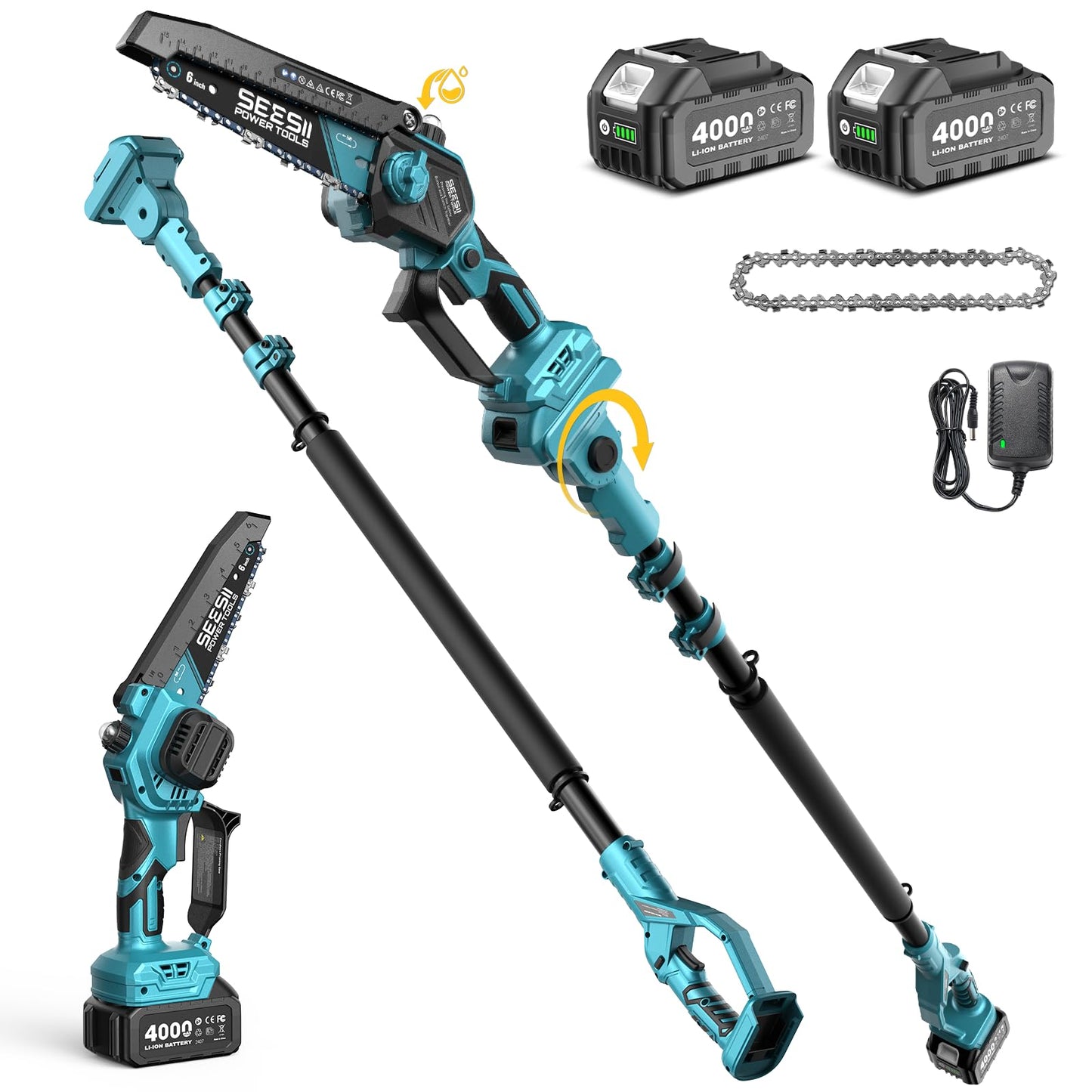 Cordless Mini Chainsaw for Outdoor Cutting & Garden Work
