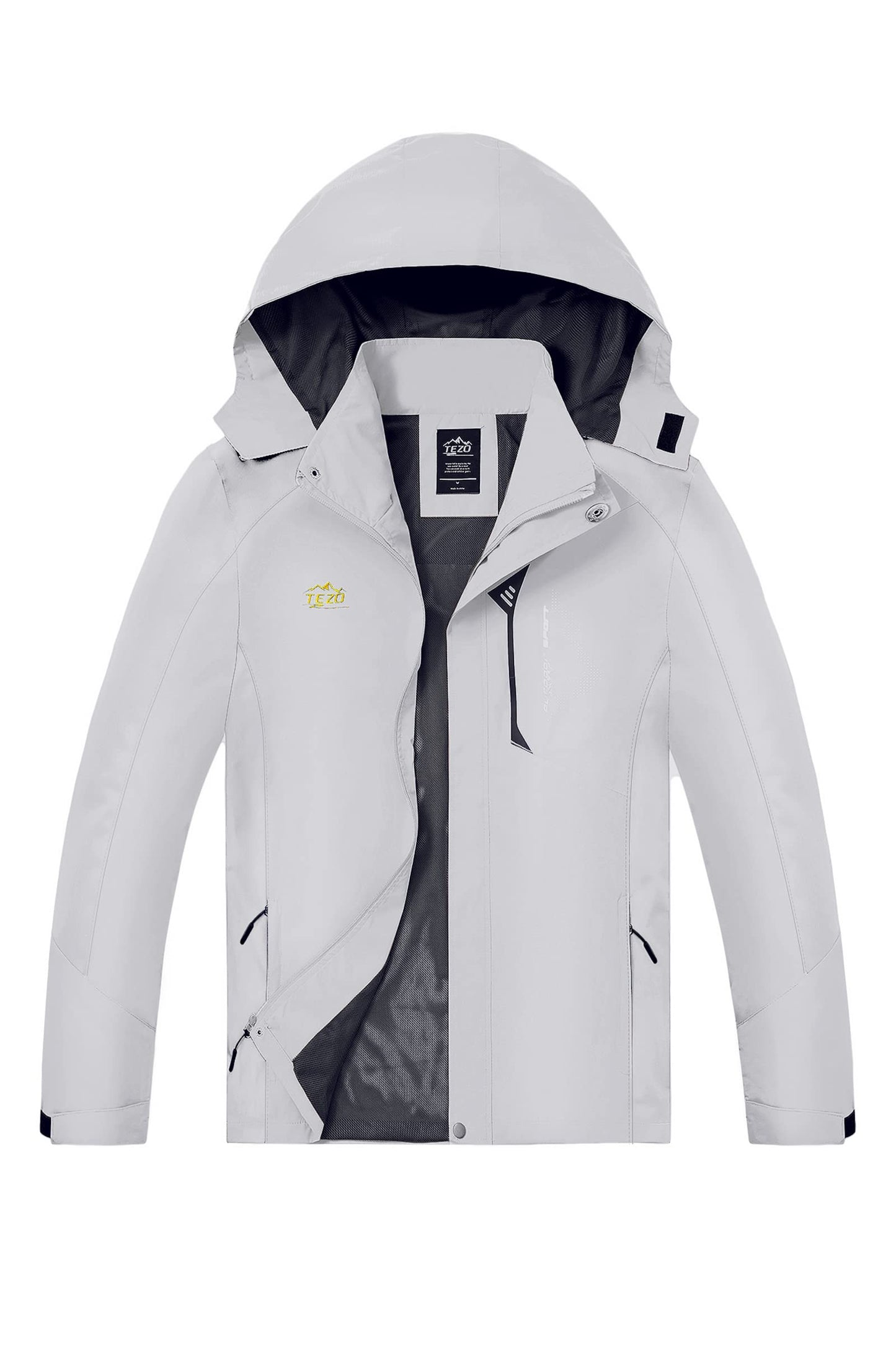 Men’s Waterproof Hooded Rain Jacket with Lightweight Windproof Design