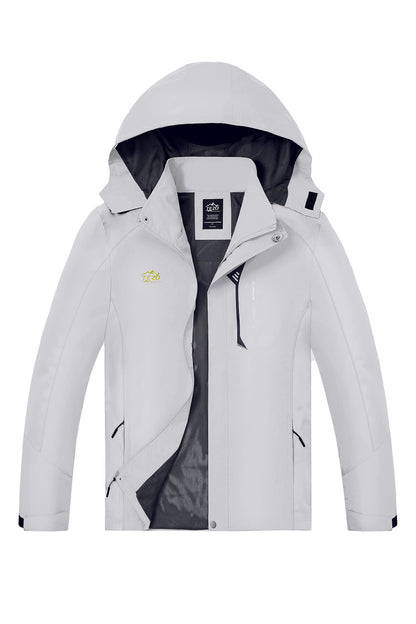 Men’s Waterproof Hooded Rain Jacket with Lightweight Windproof Design