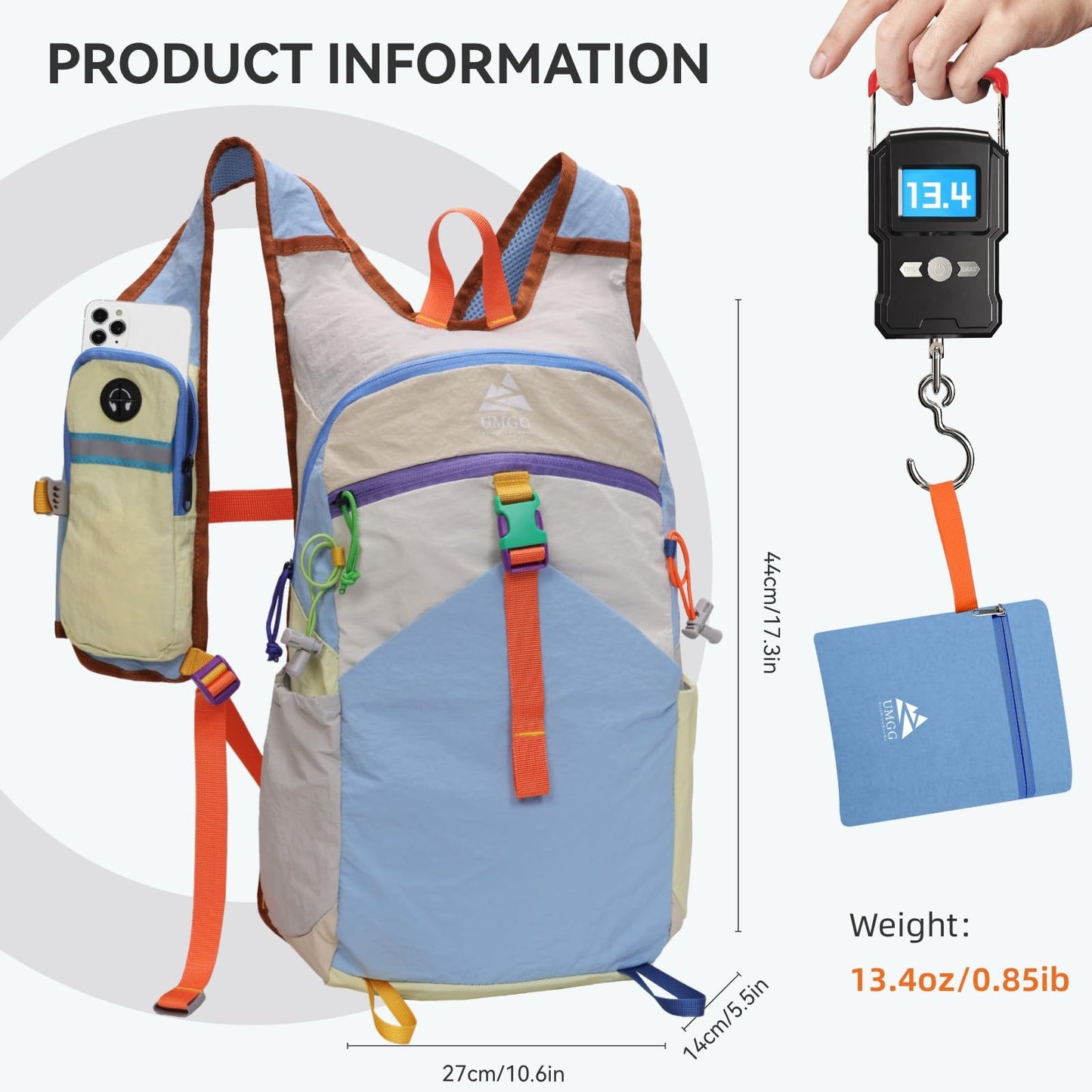 Lightweight Packable Hiking Daypack for Travel & Outdoor Use