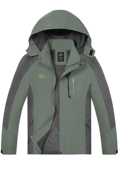 Men’s Waterproof Hooded Rain Jacket with Lightweight Windproof Design