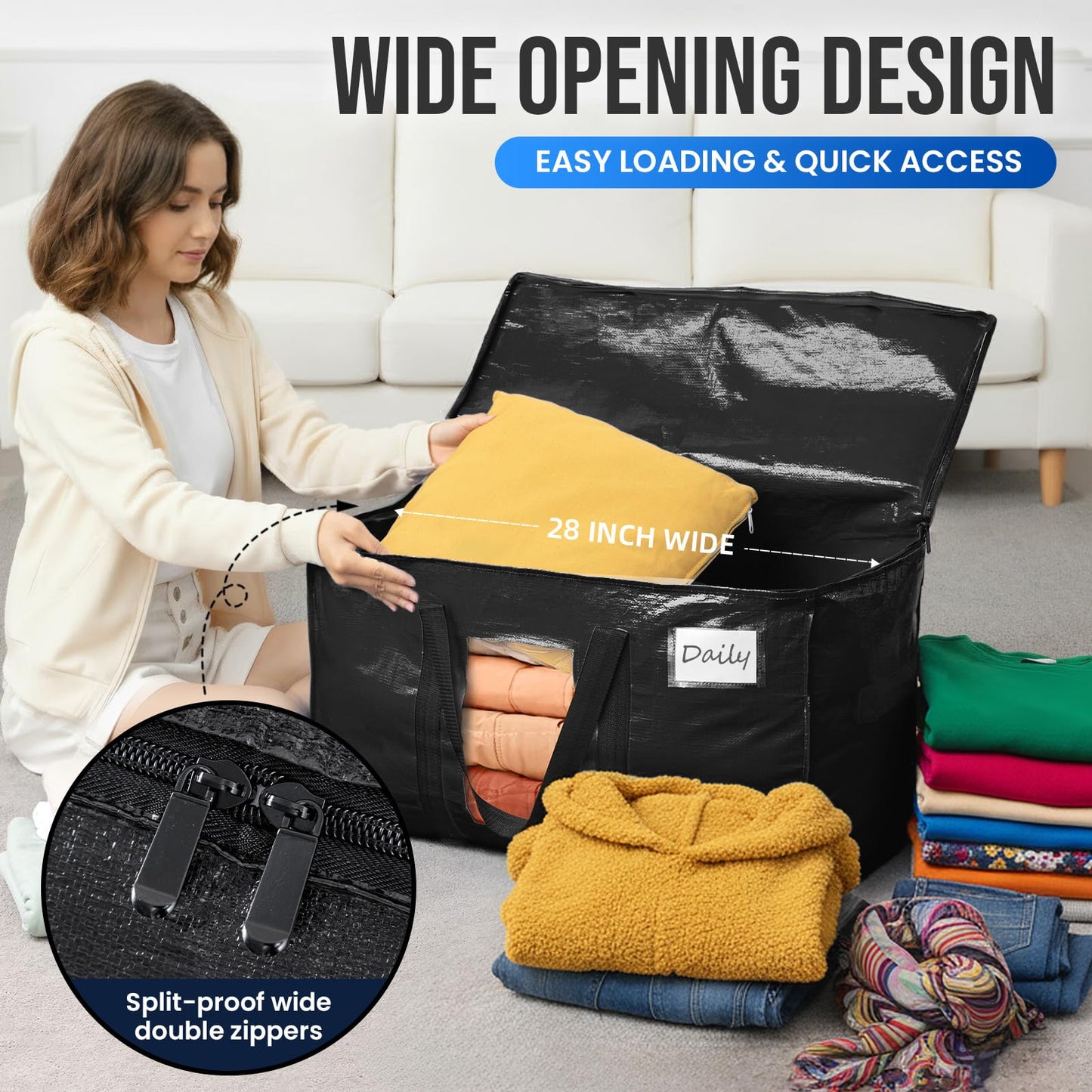 TAILI Heavy Duty Oversized Storage Bag for Moving