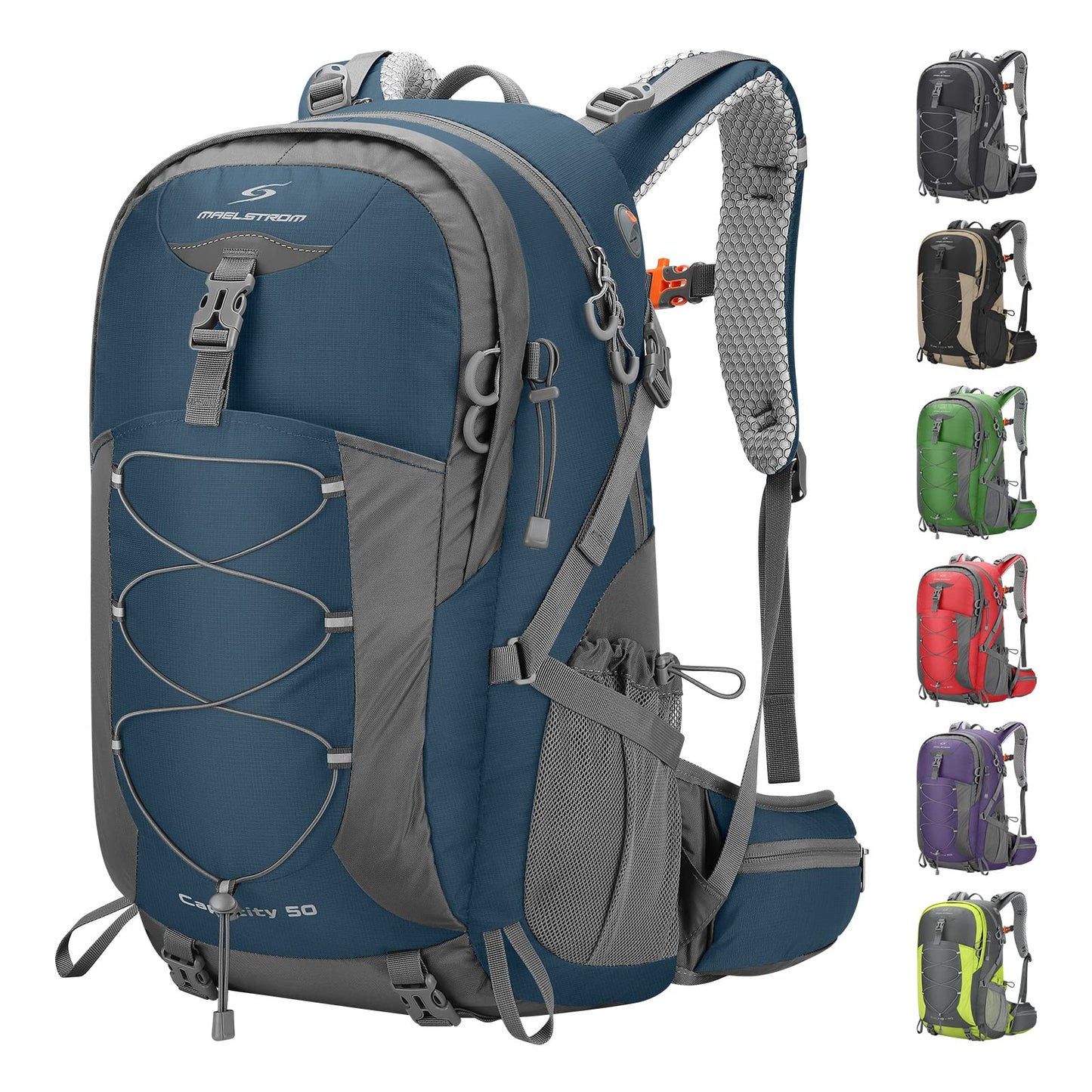 Waterproof Hiking Backpack with Rain Cover for Camping & Travel