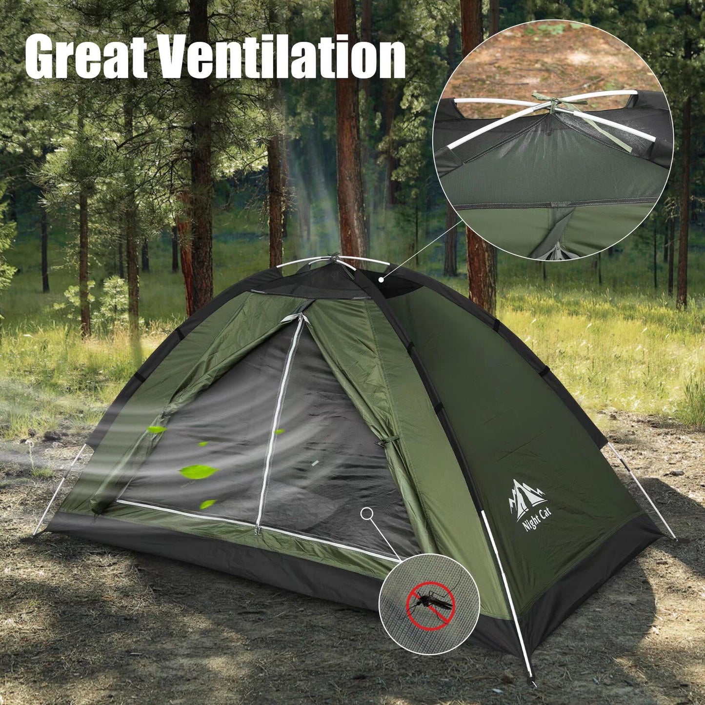 Lightweight Waterproof Backpacking Tent for 1–2 Person Camping & Hiking