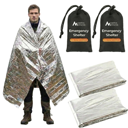 Emergency Mylar Thermal Survival Blanket with Waterproof Heat-Retention Design