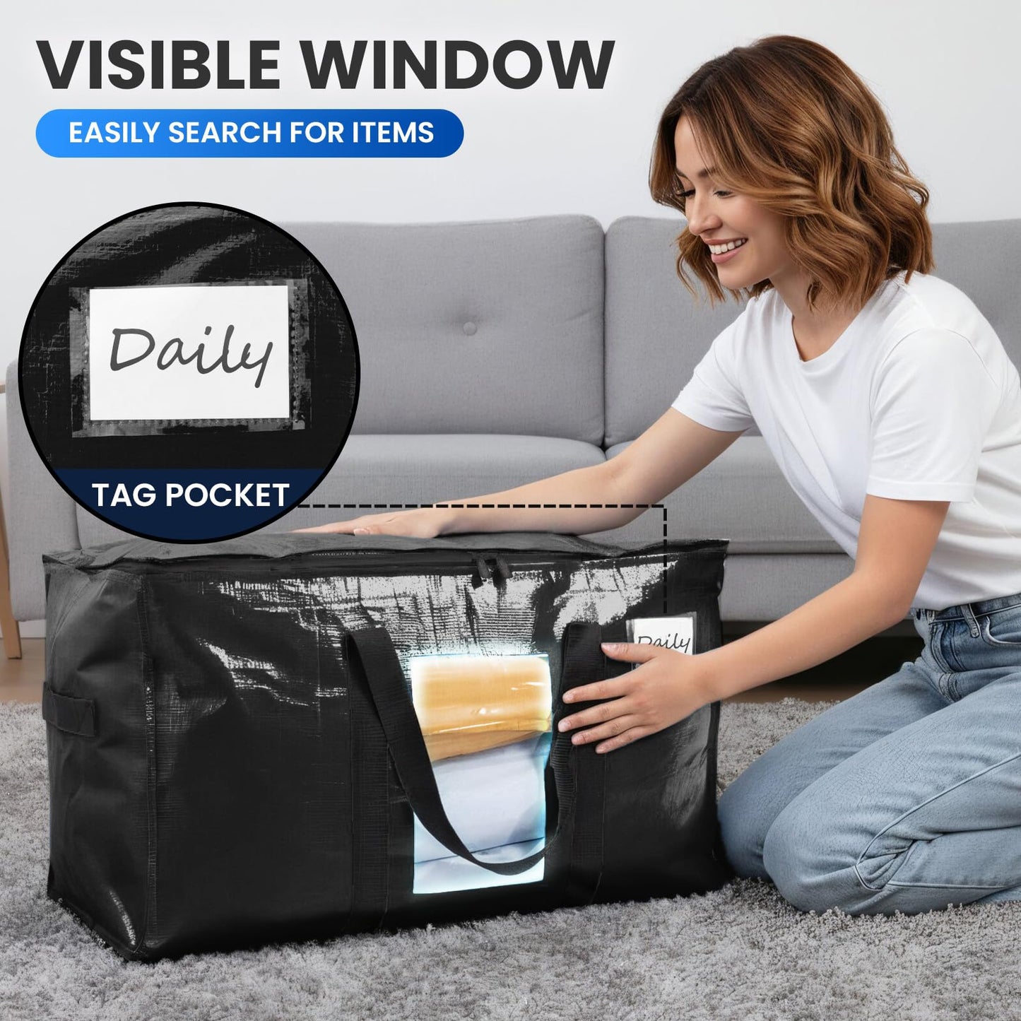 TAILI Heavy Duty Oversized Storage Bag for Moving