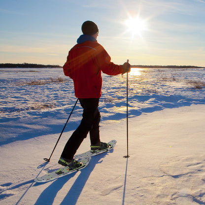 Lightweight Snowshoes Set with Trekking Poles & Carry Bag for Winter Hiking