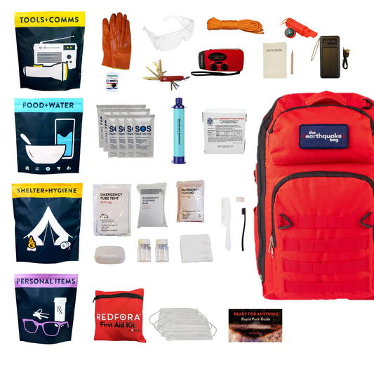 Complete 3-Day Emergency Survival Kit for Earthquakes, Hurricanes & Disaster Preparedness