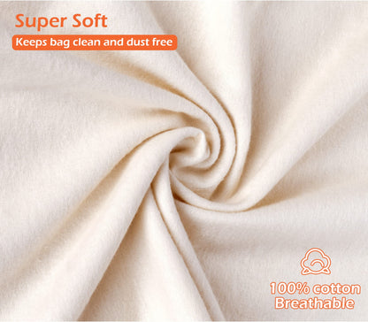 MISSLO Cotton Breathable Dust-proof Drawstring Storage Pouch Bag