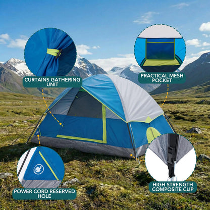Waterproof Dome Camping Tent for 2–8 Person Family Outdoor & Hiking Use