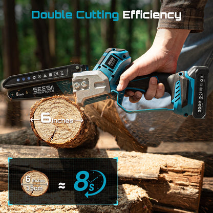 Cordless Mini Chainsaw for Outdoor Cutting & Garden Work
