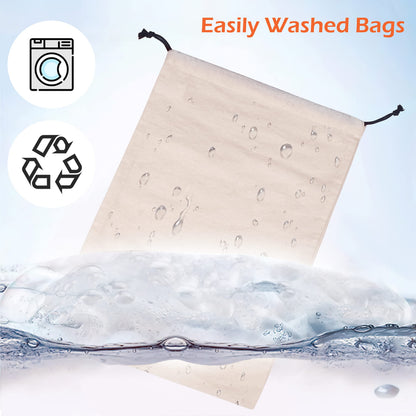 MISSLO Cotton Breathable Dust-proof Drawstring Storage Pouch Bag