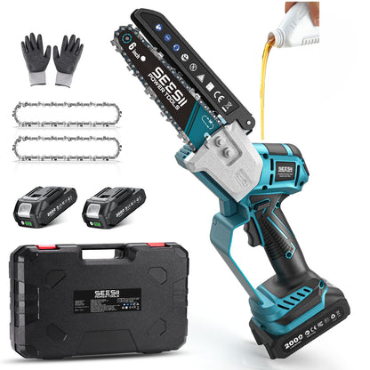 Cordless Mini Chainsaw for Outdoor Cutting & Garden Work