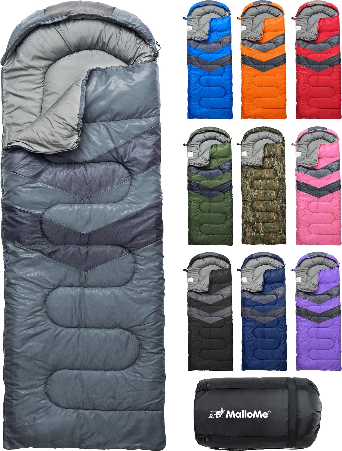 Lightweight Cold Weather Sleeping Bag for Camping, Hiking & Backpacking