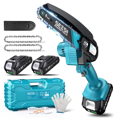Cordless Mini Chainsaw for Outdoor Cutting & Garden Work