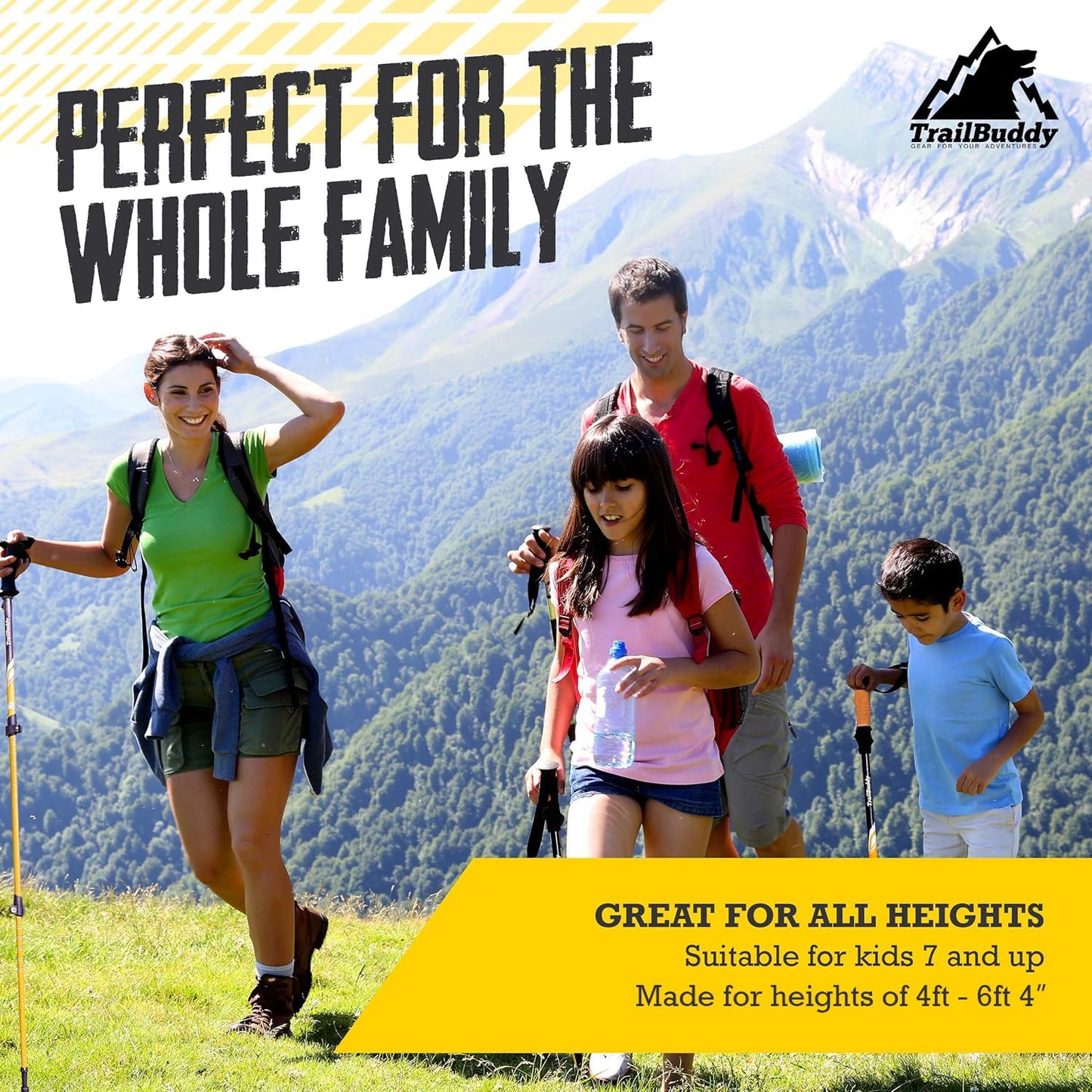 Lightweight Collapsible Trekking Poles for Hiking, Travel & Outdoor Support
