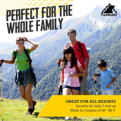 Lightweight Collapsible Trekking Poles for Hiking, Travel & Outdoor Support