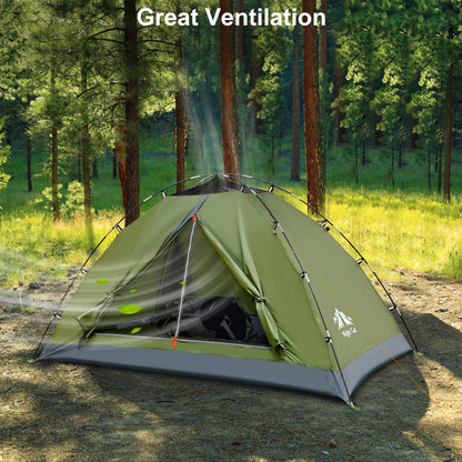 Lightweight Rainproof Backpacking Tent for 1–2 Person Camping & Hiking