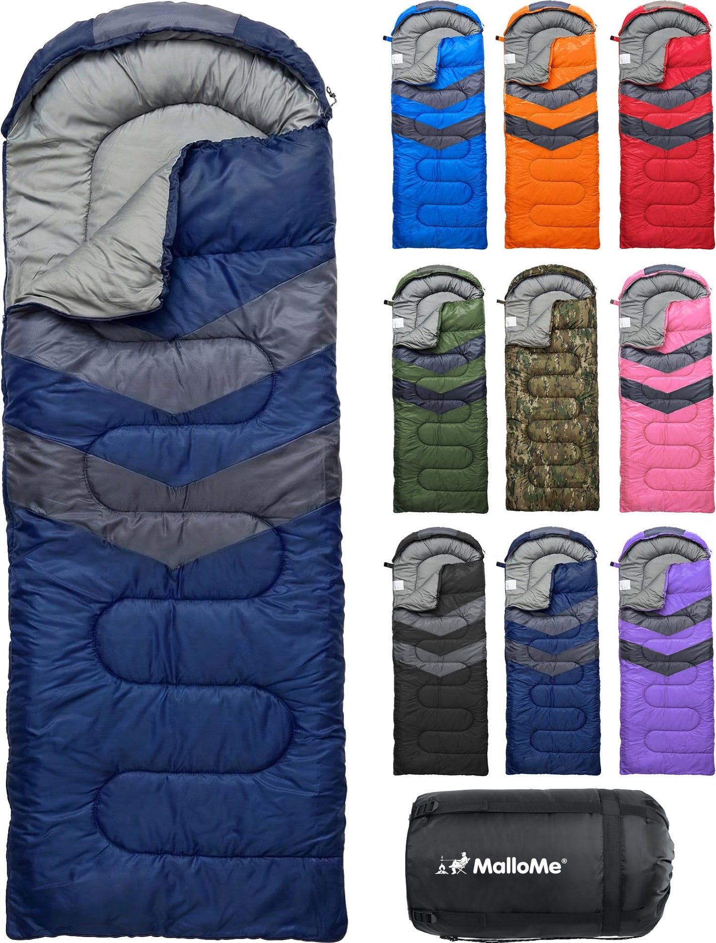 Lightweight Cold Weather Sleeping Bag for Camping, Hiking & Backpacking