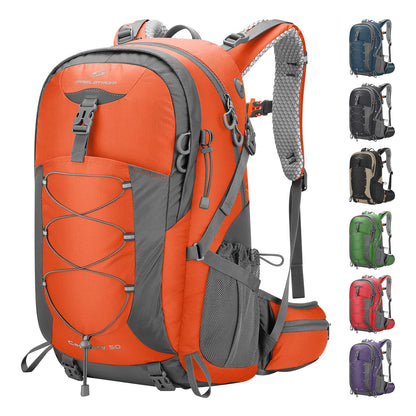 Waterproof Hiking Backpack with Rain Cover for Camping & Travel