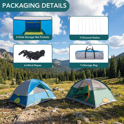 Waterproof Dome Camping Tent for 2–8 Person Family Outdoor & Hiking Use