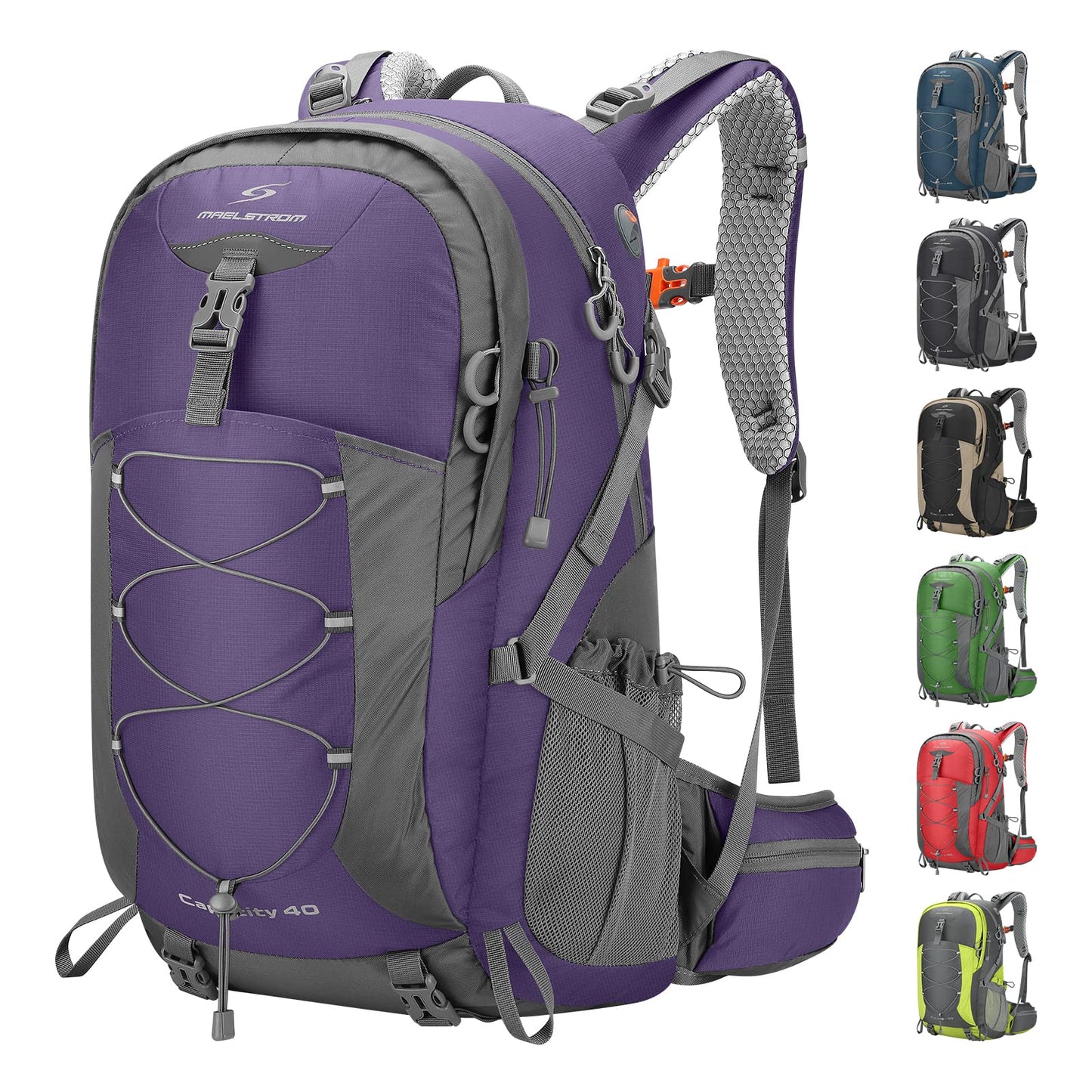 Waterproof Hiking Backpack with Rain Cover for Camping & Travel