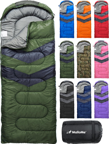 Lightweight Cold Weather Sleeping Bag for Camping, Hiking & Backpacking