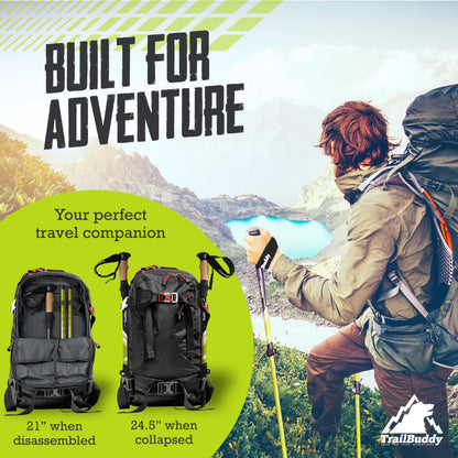Lightweight Collapsible Trekking Poles for Hiking, Travel & Outdoor Support