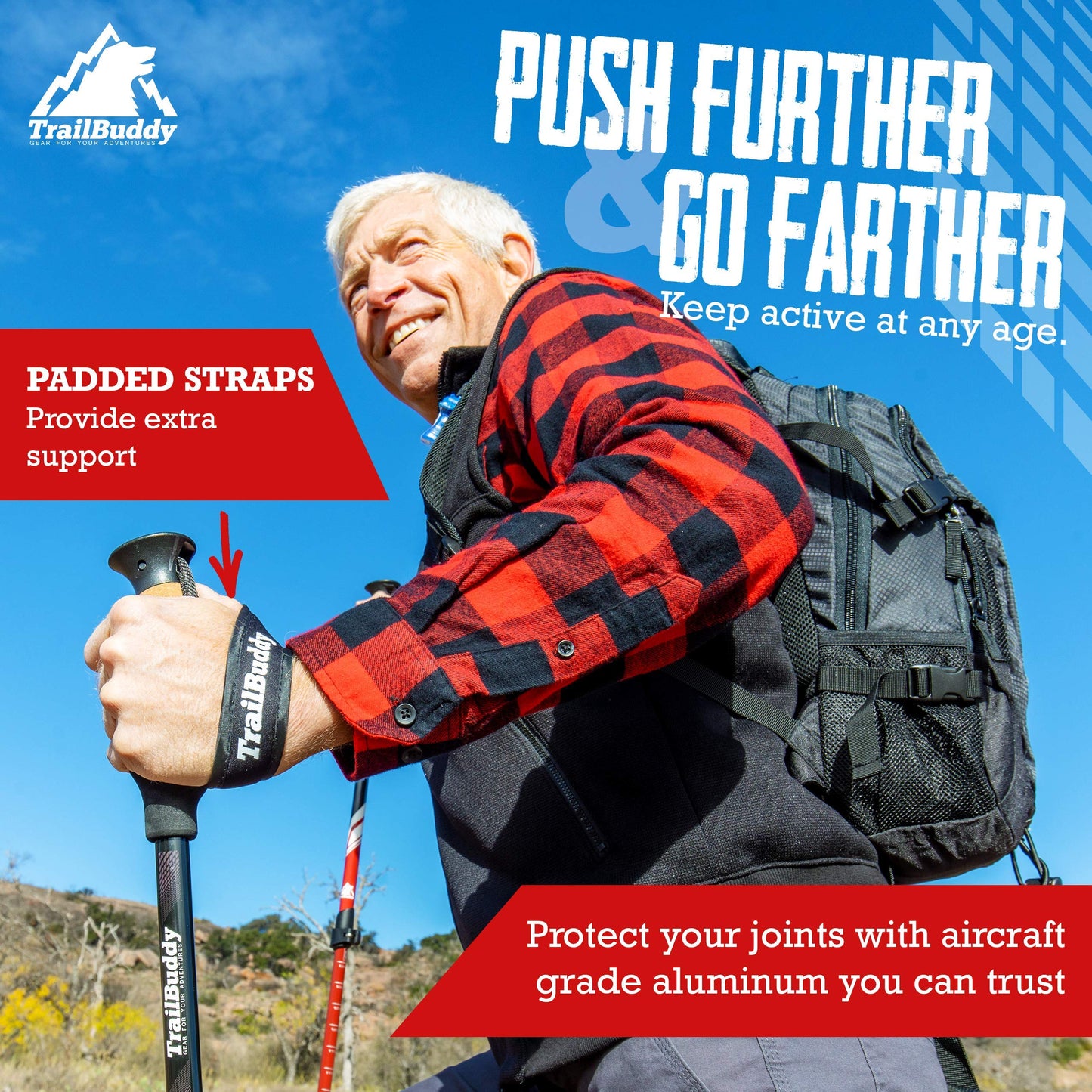 Lightweight Collapsible Trekking Poles for Hiking, Travel & Outdoor Support