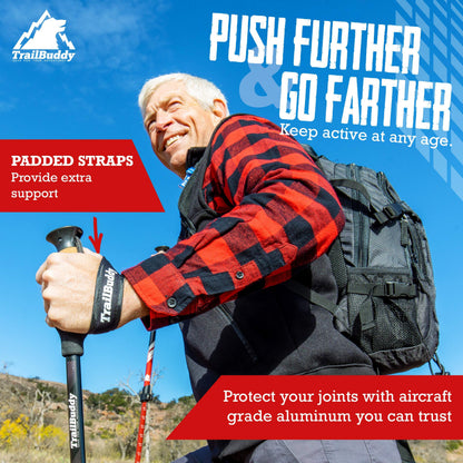 Lightweight Collapsible Trekking Poles for Hiking, Travel & Outdoor Support